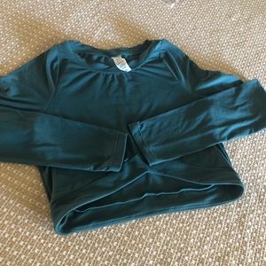 Alphalete cropped top in teal size Medium